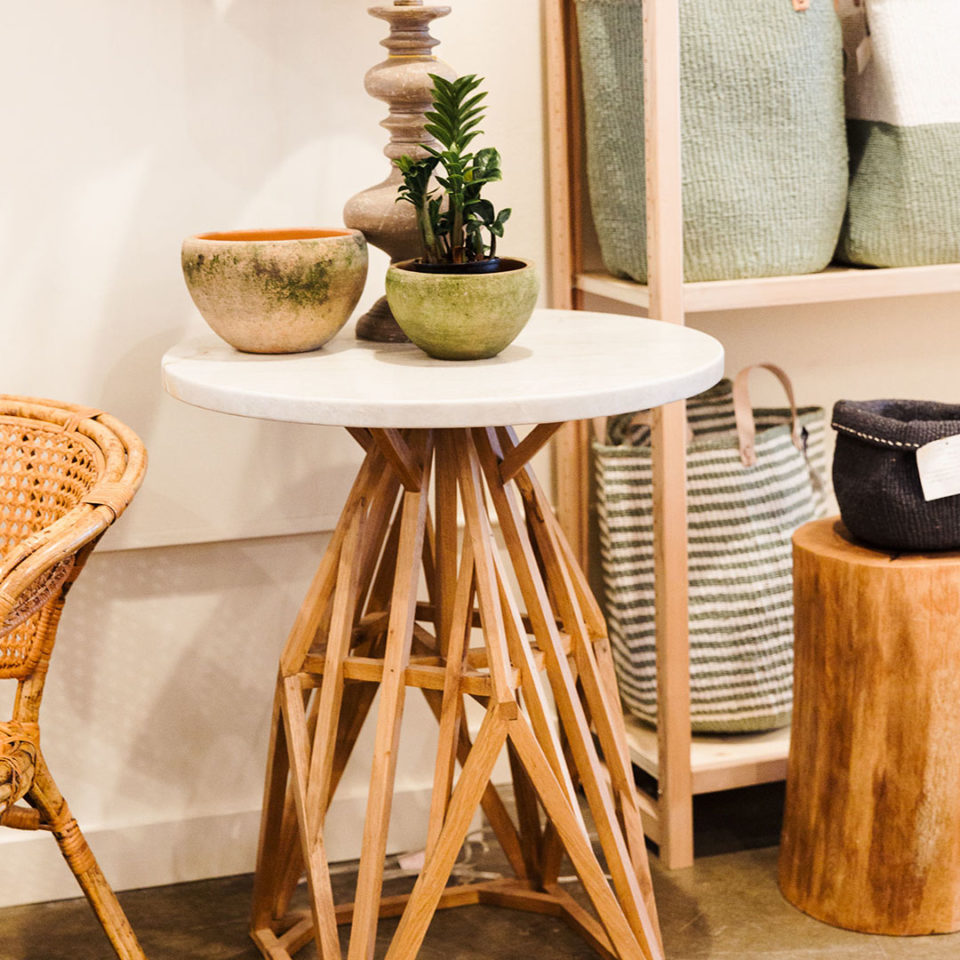 table with Rocktop stone top