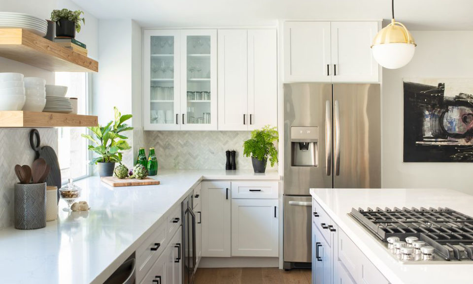 Sleek white Cabinetry 