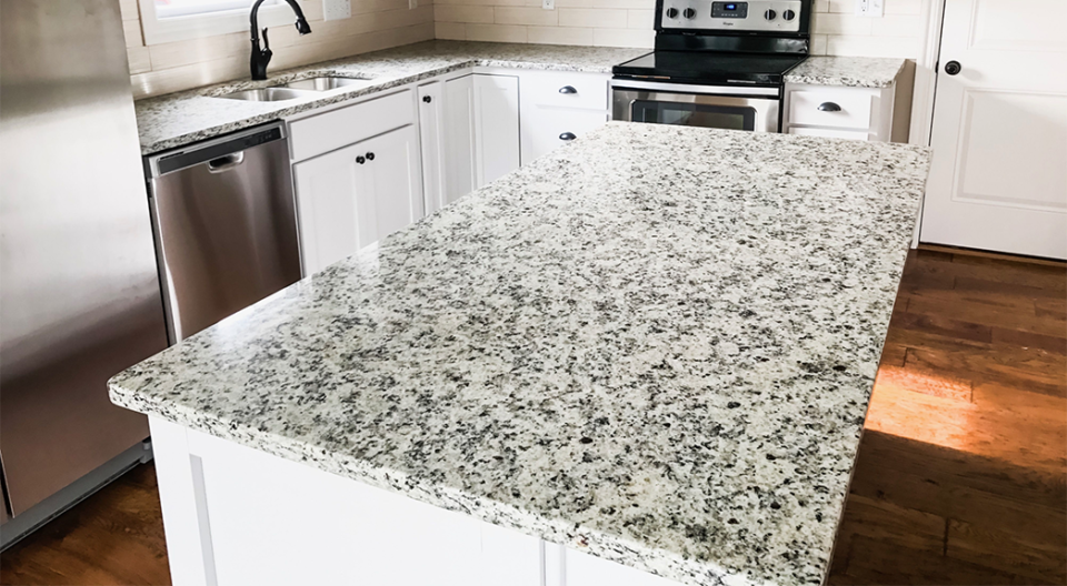 Ashen shop white granite