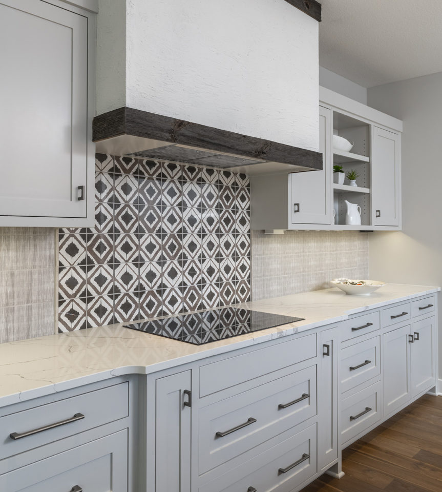 Rocktops Calacatta Laza Quartz with eased edge