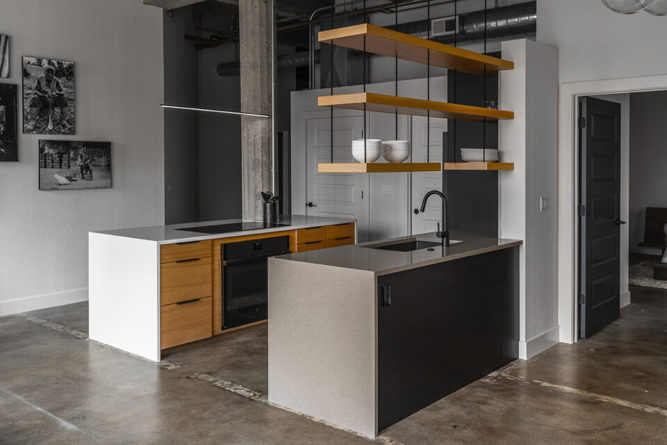 KC Countertops - Waterfall island